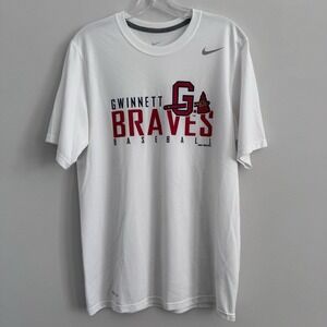 Men's Nike Dri-Fit Gwinnett Braves Baseball T-Shirt L White